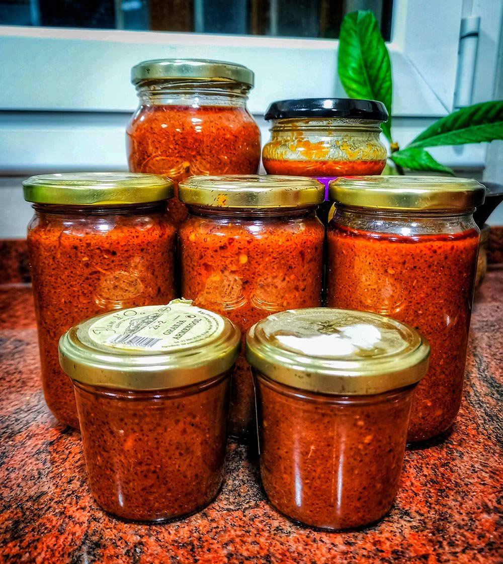 jars of the asian chilli sauce