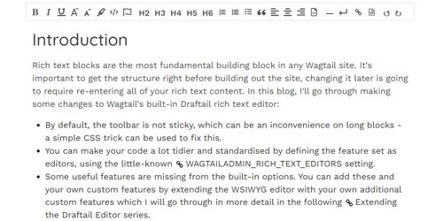 Configuring Rich Text Blocks for Your Wagtail Site